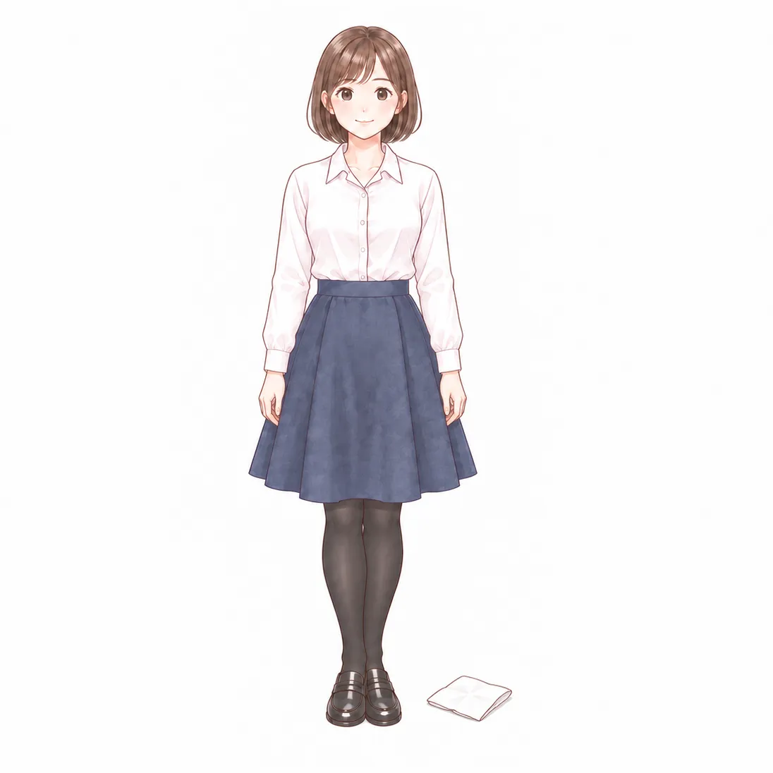 ①落ちた物の、横に立つ