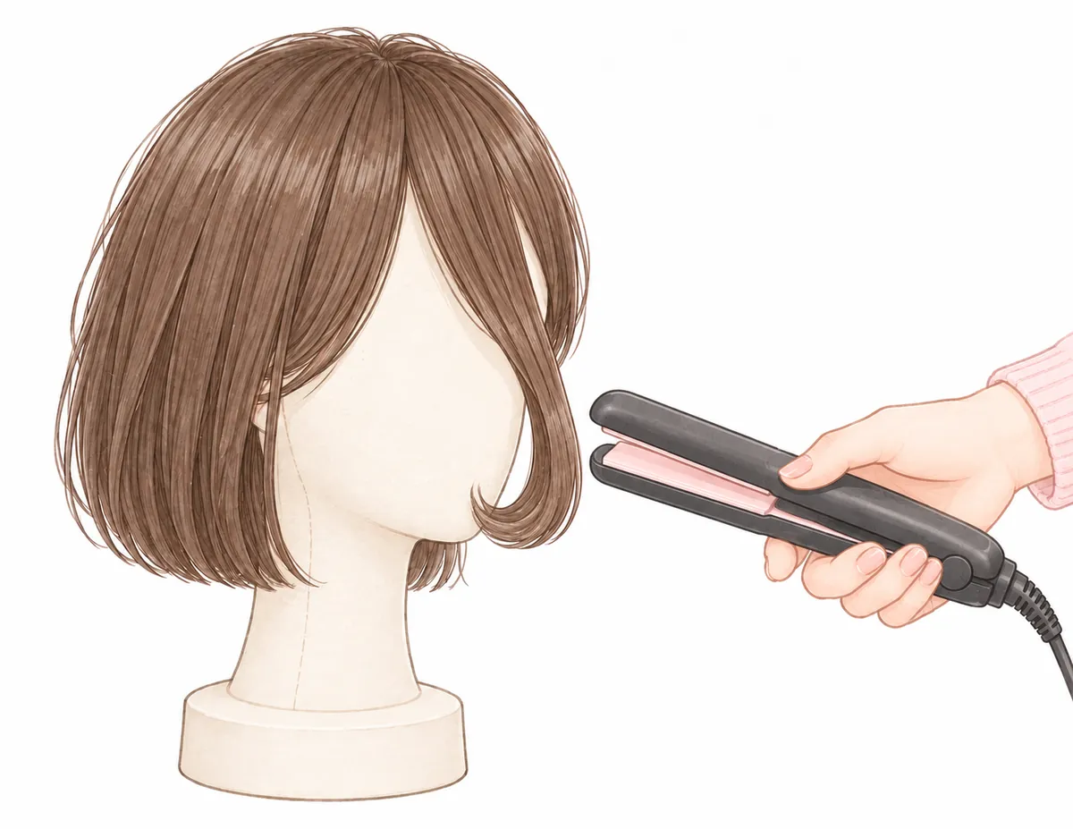 ③毛先で、手首を内側に返して、抜く