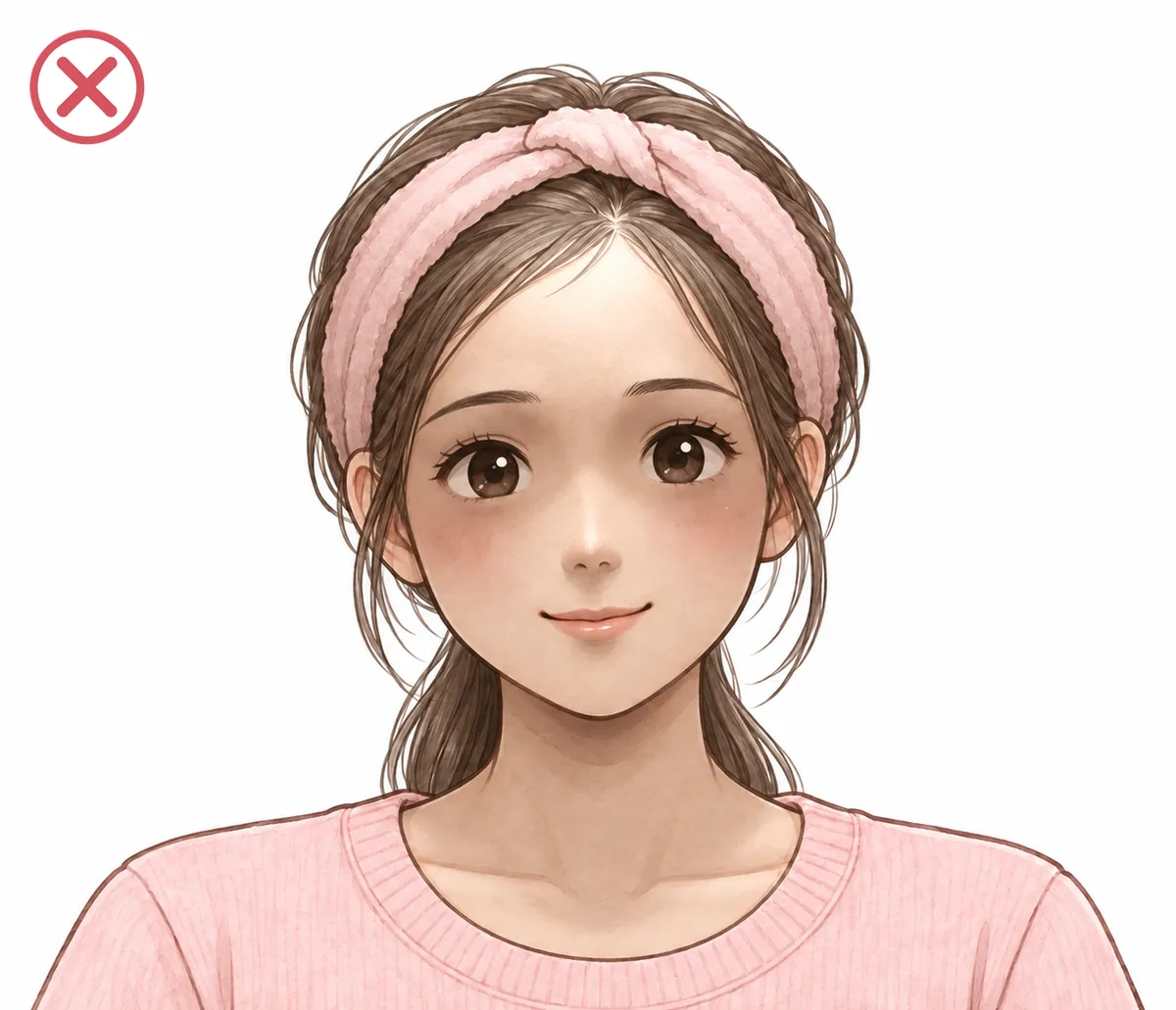 天井の明かりの下