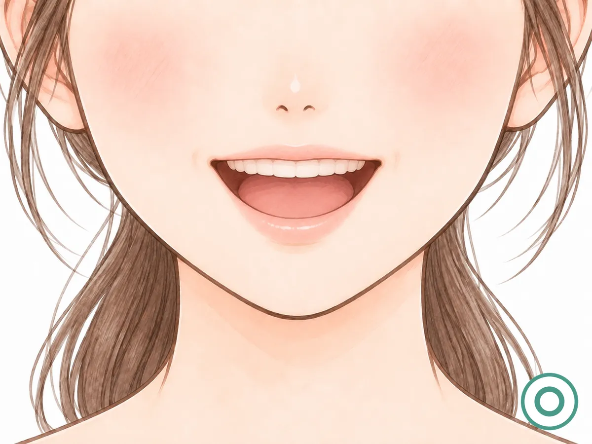 口角を上げて、話す