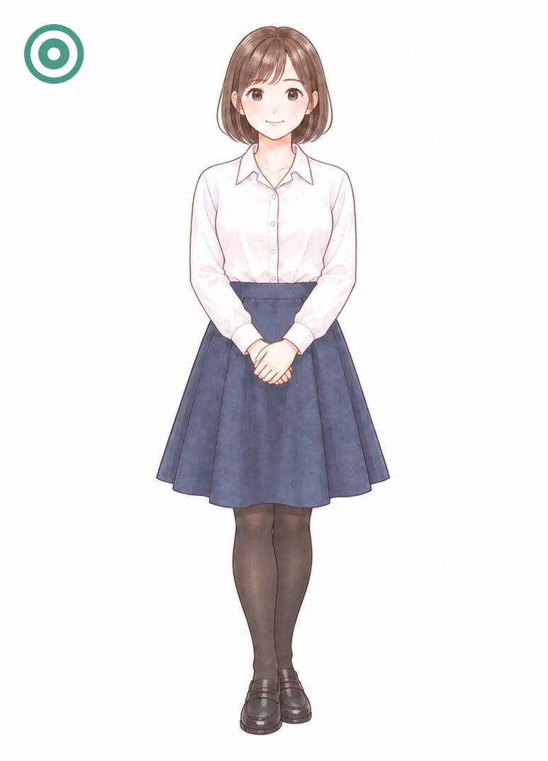 女性らしい立ち方