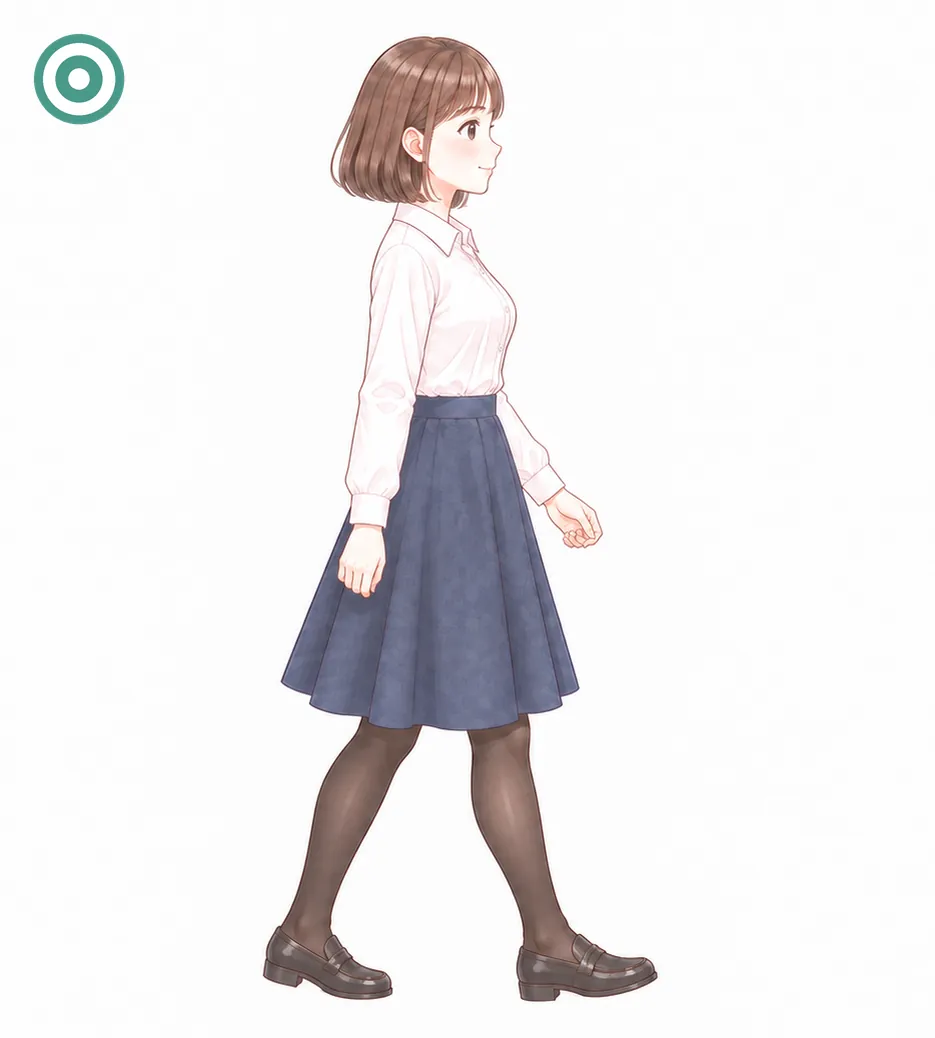 歩幅は、小さく
