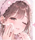 ②口のまわりまで、うすく広げる